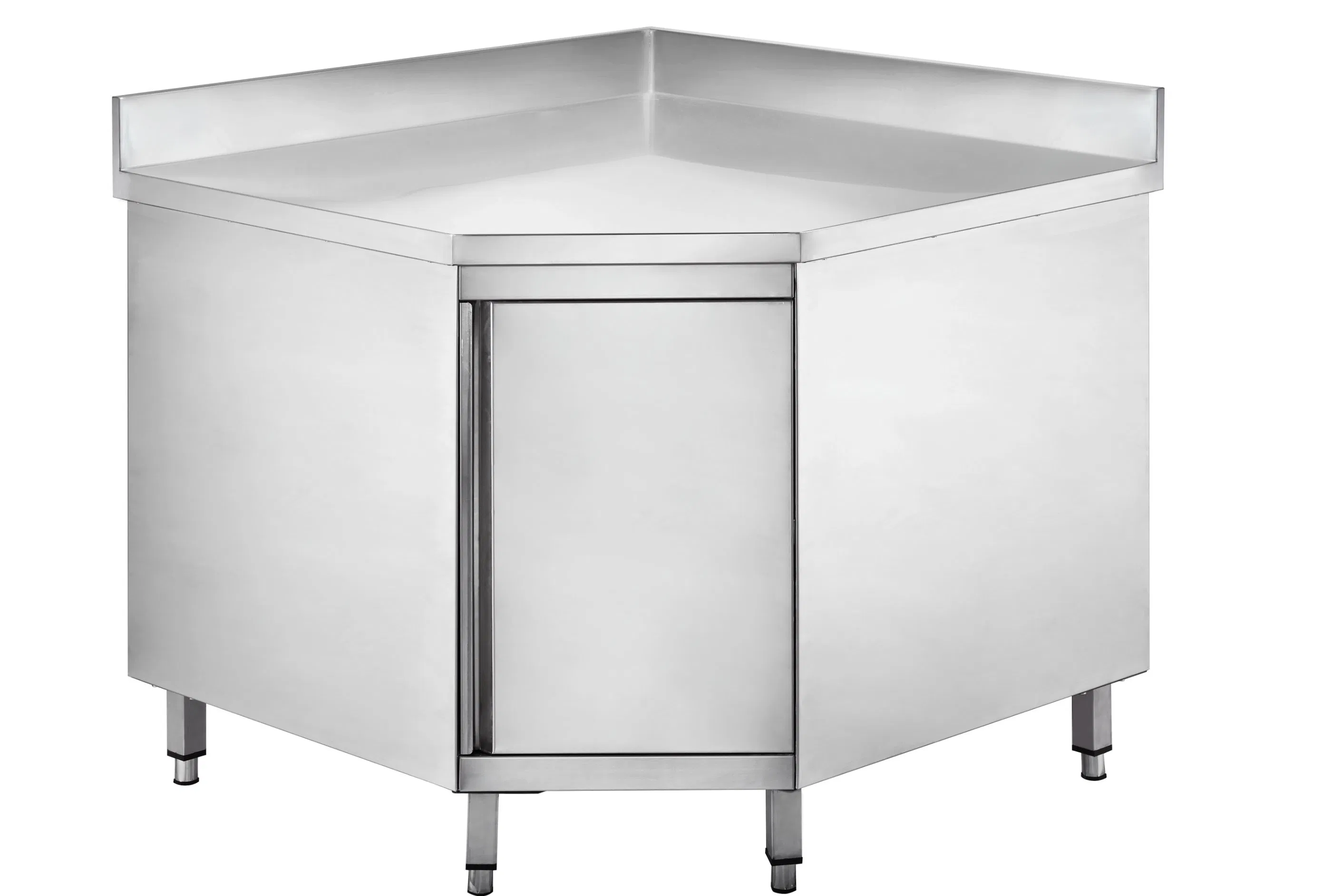 Corner Cabinet with Backsplash 600mm Width Stainless Steel Restaurant