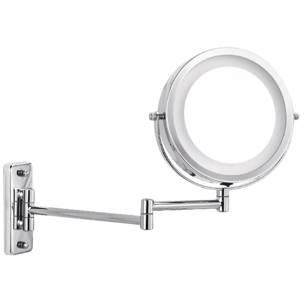 Wall Mounted Chrome Folding Round Hotel Round Bathroom Mirror