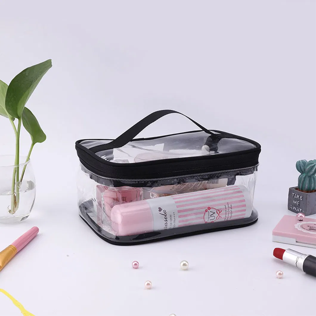 Custom Transparent Women Wash Bag Travel Organizer Waterproof Cosmetic Case PVC Storage Bags Makeup PVC Cosmetic Bags