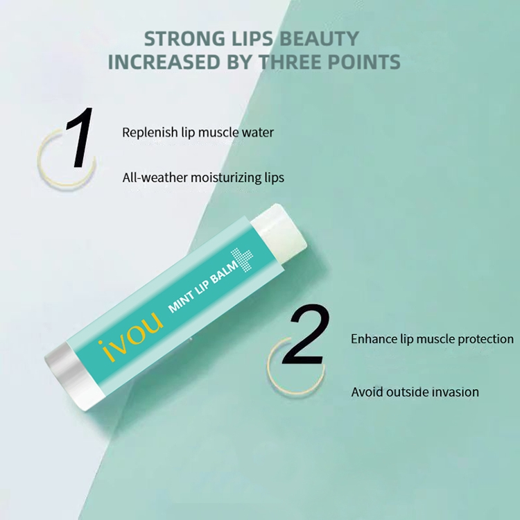 Mint Lip Balm Private Label Custom Natural Organic Vegan Repair Lips Moisturizer Fruit Mint Lip Balm