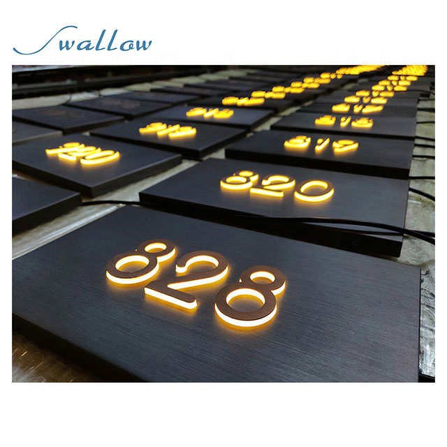 Metal Door Number Signage Board Room Number Board, Wall Mounted Number Plate