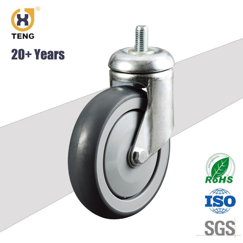 Swivel Supermarket Caster with Flat PU Wheel