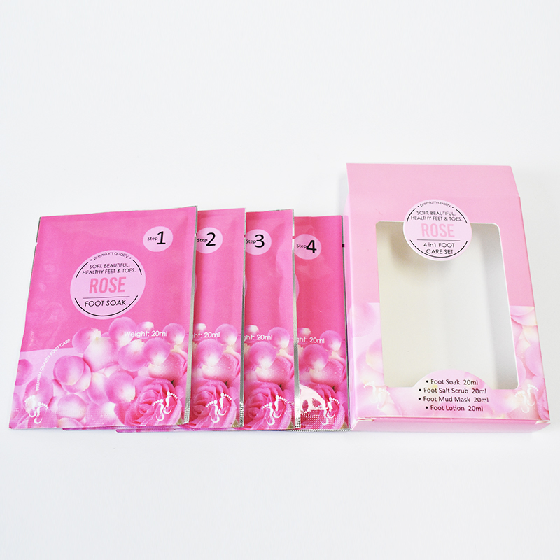 Peeling off Foot Soak Custom Logo Rose Pedicure Salt Moisturizing Exfoliating Feet Scrub