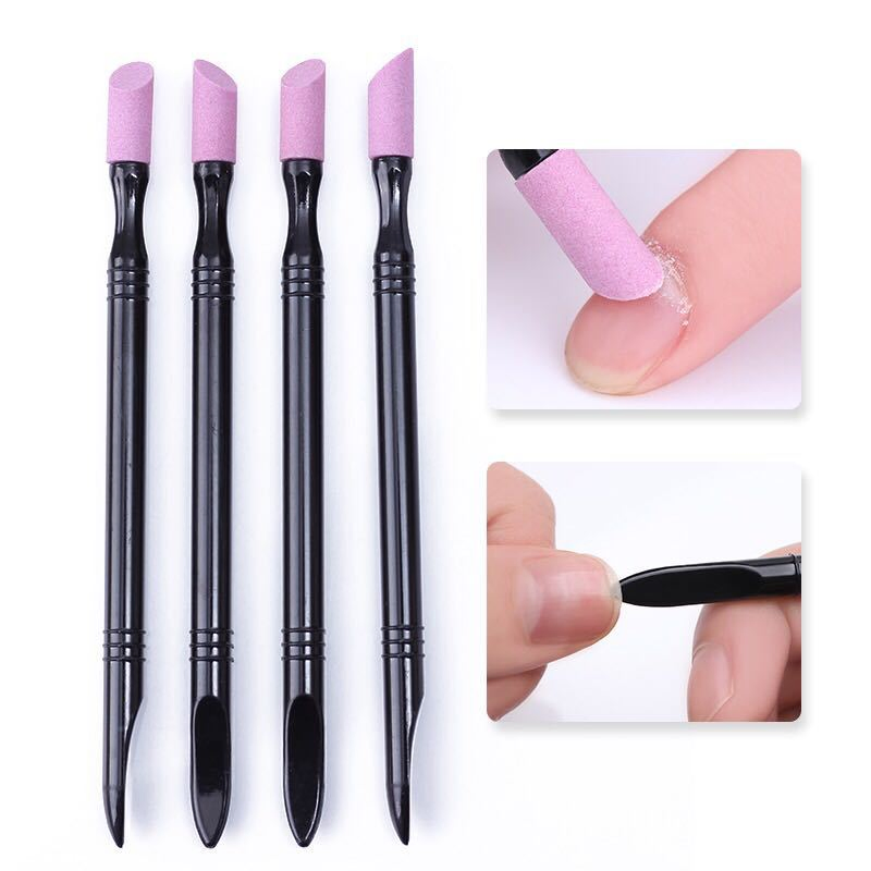 Nail Quartz Brush with Pusher