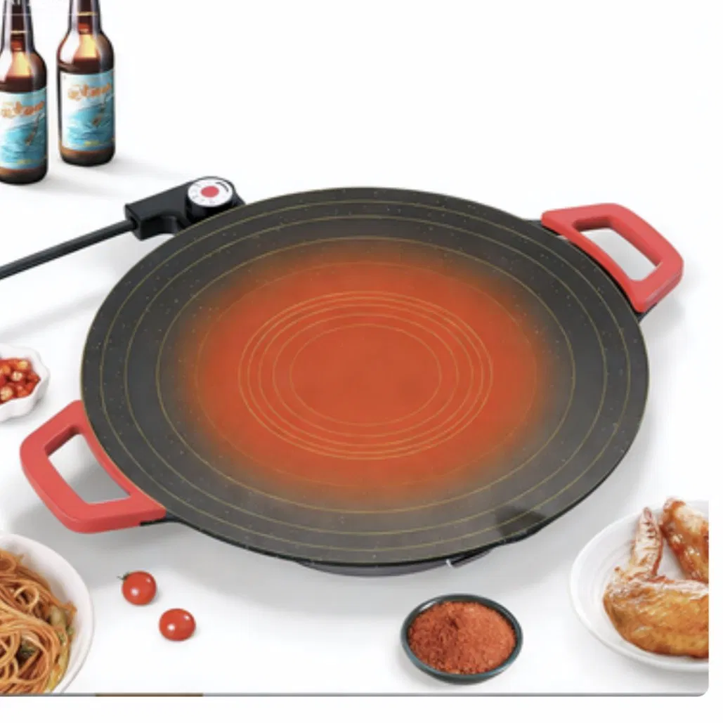 Korean Electric Grill 36cm Non-Stick Tabletop BBQ 1500W