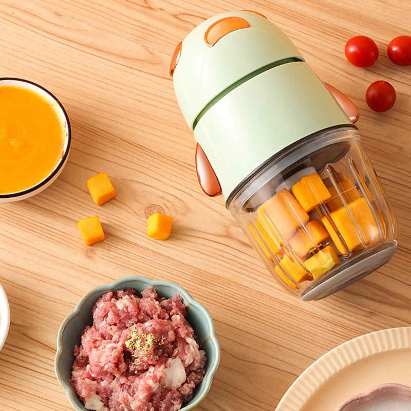 Home Appliance Cute Green Baby Food Maker 28000 Rpm High-Speed Motor Food Mixer