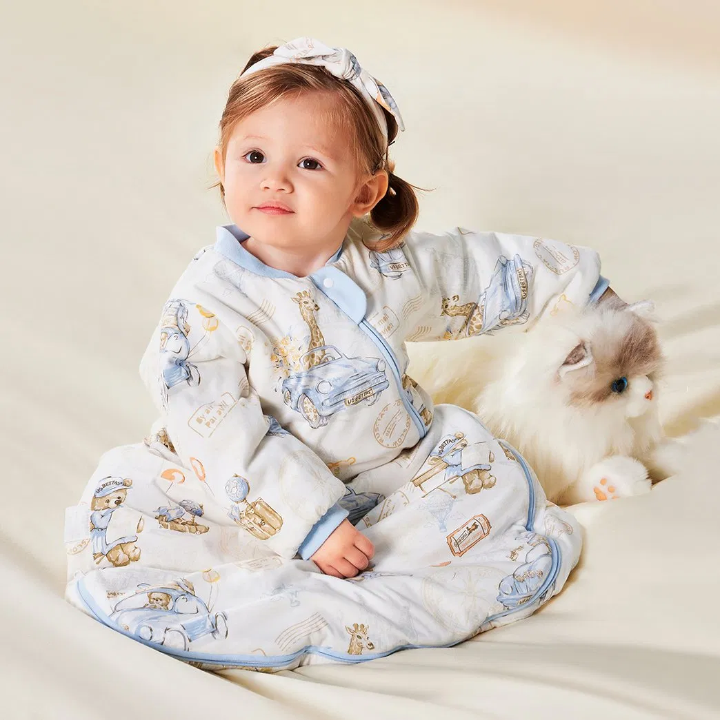 Wholesale Custom Baby Sleep Sack Cotton Knit Wearable Blanket for Newborns Toddlers Winter Fall Use