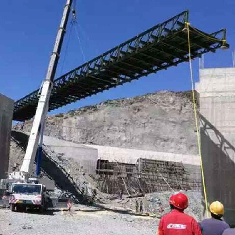 High Performance Single Row Single Layer Reinforced Steel Bailey Bridge