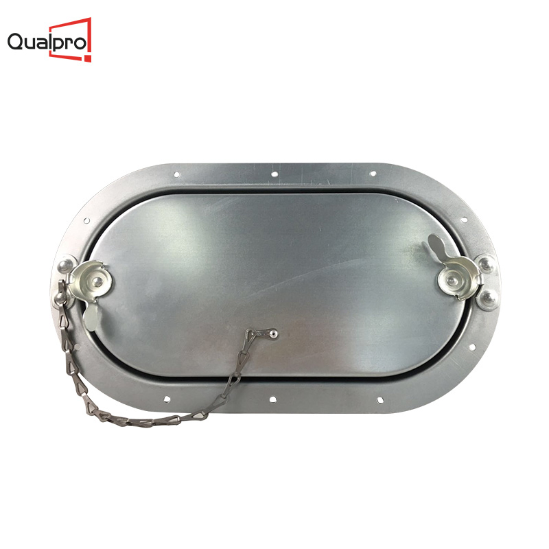 Oval Duct Access Door with Safety Chain AP7450