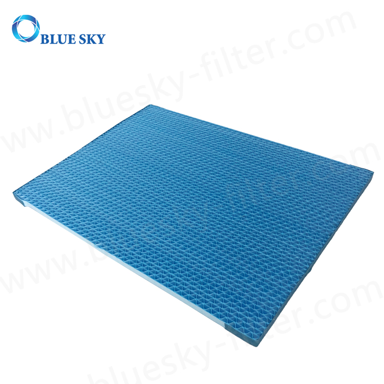 Customized Blue 5mm Aperture 380X280X10mm Panel Replacement Humidifier Wick Filters