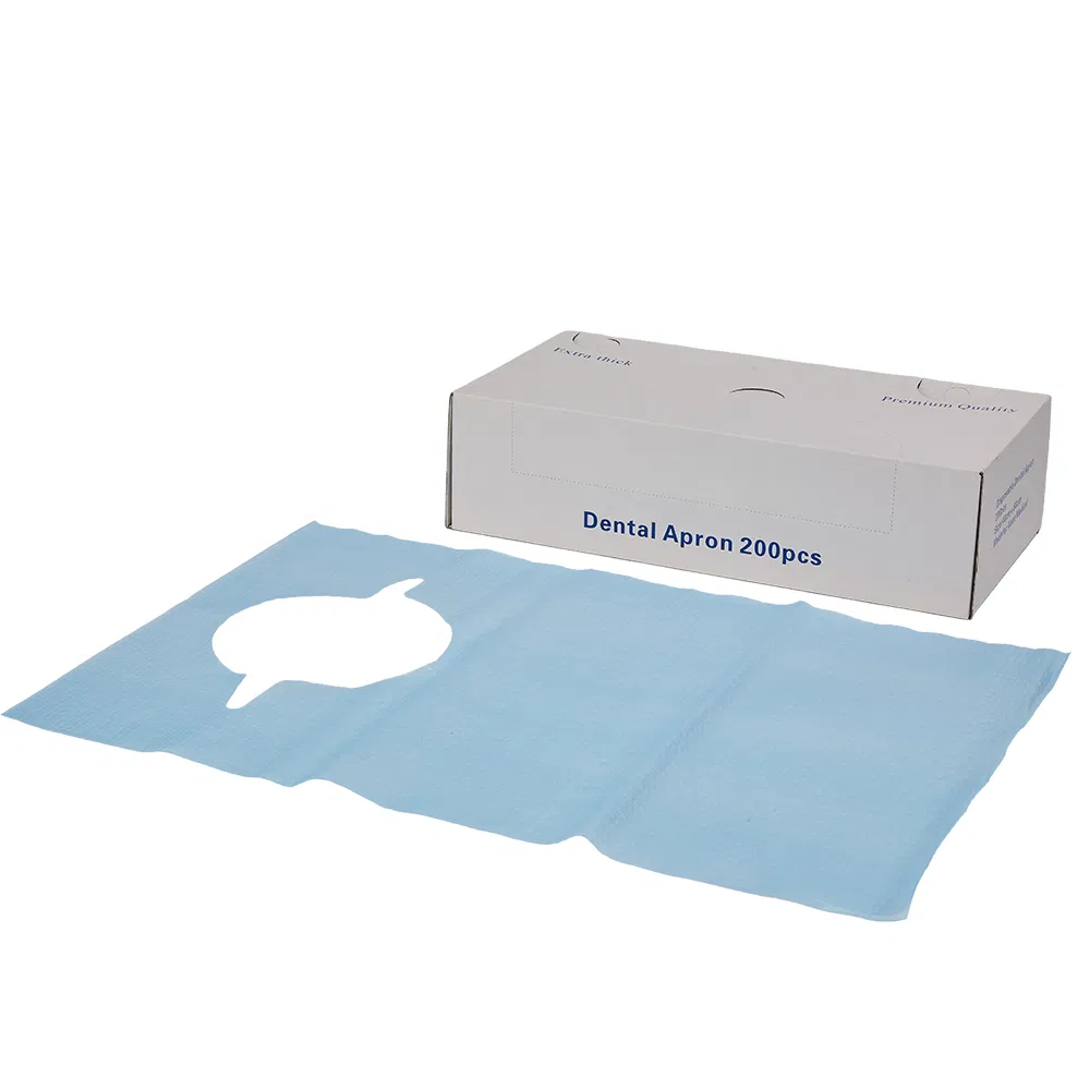 Disposable Dental Bibs with Chain Neck - PE Coated Paper or Non-Woven, for Dental Clinic, Barber, Beauty Salon, Tattoo Parlor