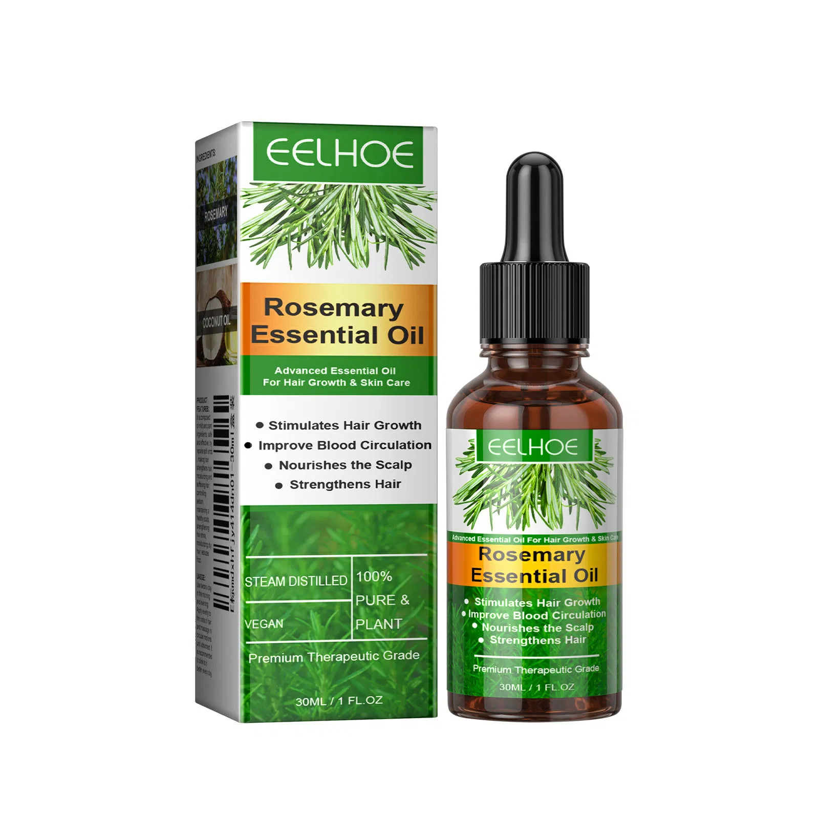 Private Label Natural Herbal Organic Rosemary Fast Hair Growth Oil for African Serum Black Women Product Indian