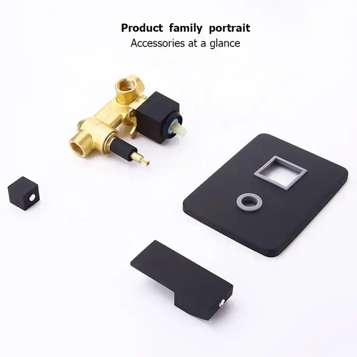 Concealed Shower Mixer Bathroom Wall Mounted Tap Hot and Cold Water