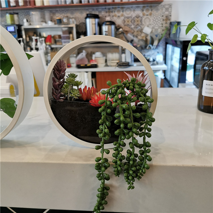 Горшок настенный круглый металл стекловолокно