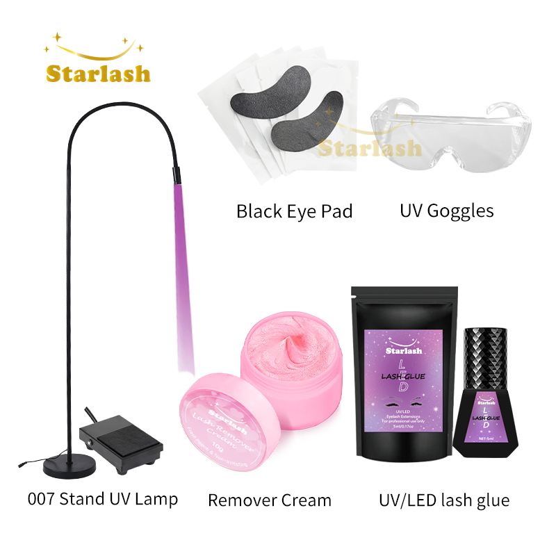 Starlash UV Lash Lamp Glue Remover Goggles Eye Pads Set