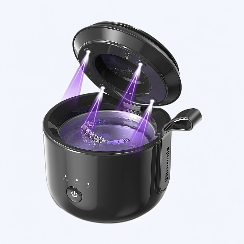 Smart Retainer Mouth Guard Aligner Cleaning Rechargeable Ultrasonic Cleaner Portable