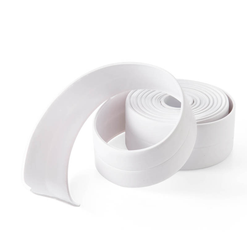 Tobs Caulk Tape Caulking Tape Sealant Strip White Caulk Tape Waterproof Self Adhesive Bathroom Tape Shower Bathtub Toilet Caulk Strip with Sealing Tool