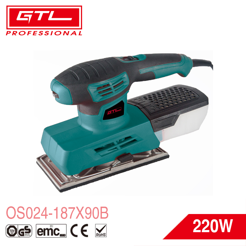 187X90mm Aluminum Sanding Base Plate Orbital Sander with Dust Box for Sanding and Polishing (OS024-187X90B)