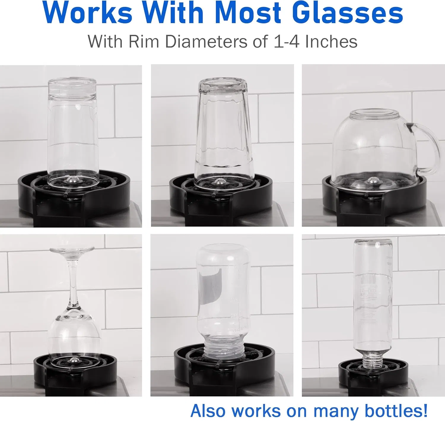 Hot Selling Stainless Steel Bottle Washer High-Pressure Glass Rinser for Kitchen Sink Cups Cleaner for Bar Sink