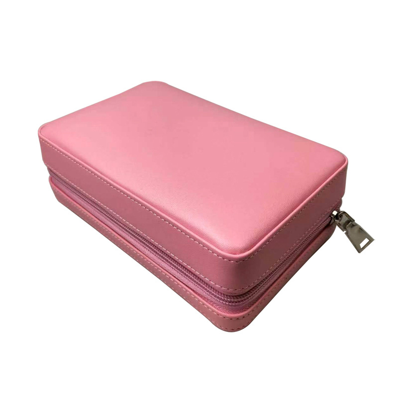 Pink Lady Leather Cedar Cigar Pack Box for Four Cigars and Accessories
