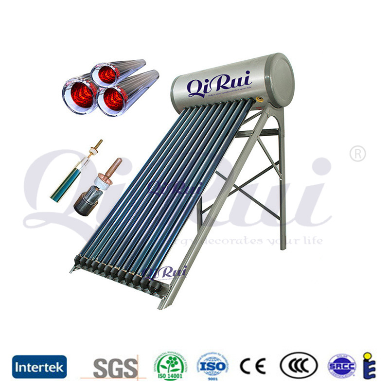 100L 150L 200L 300 Liter Best Heat Pipe Evacuated Tube SABS Pressurized Solar Hot Water Heater Heating System Price High Pressure Solar Geyser with Copper Pipe