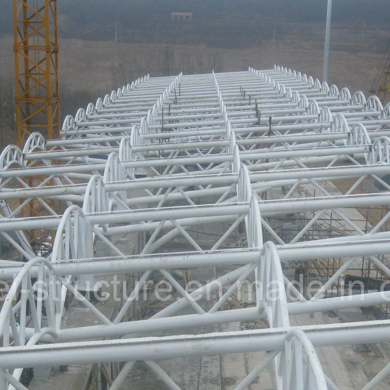 Stadium Steel Structure Construction Building Pipe Truss and Tensioned Membrane
