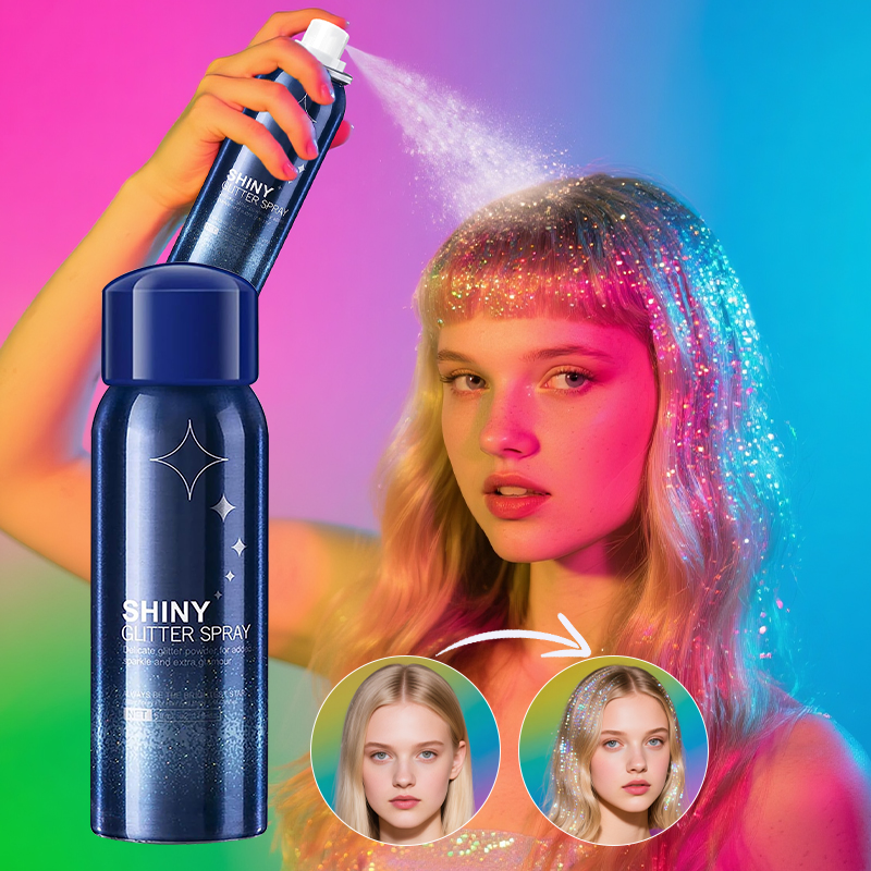 Hair Shimmer Spray Wholesale Party Makeup Shiny Gold Purple Glitter Powder Setting Spray