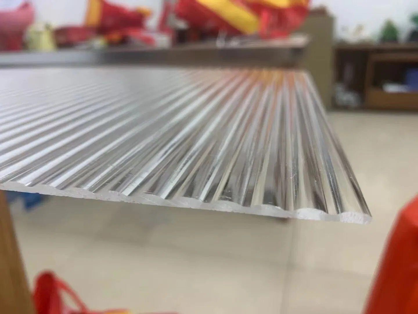 Transparent Changhong Acrylic Stripe Plate Processing and Cutting Color Stone Pattern Water Ripple Wave Pattern PMMA Plate
