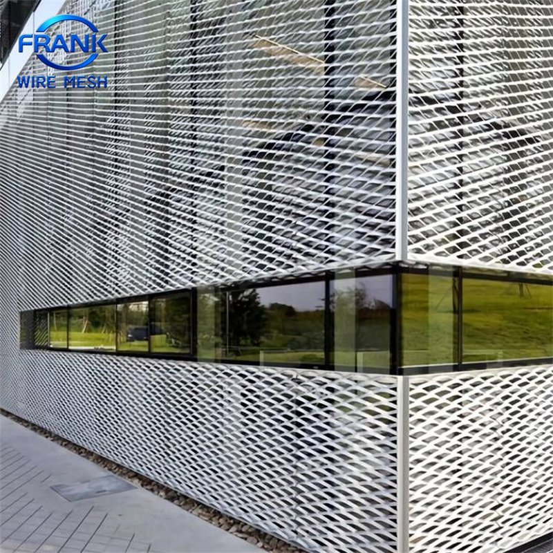 Factory Direct Sales Customized Decorative Colorful Aluminum Expanded Metal Mesh for Architectural Construction Building Facade Wall Fences and Isolation Nets