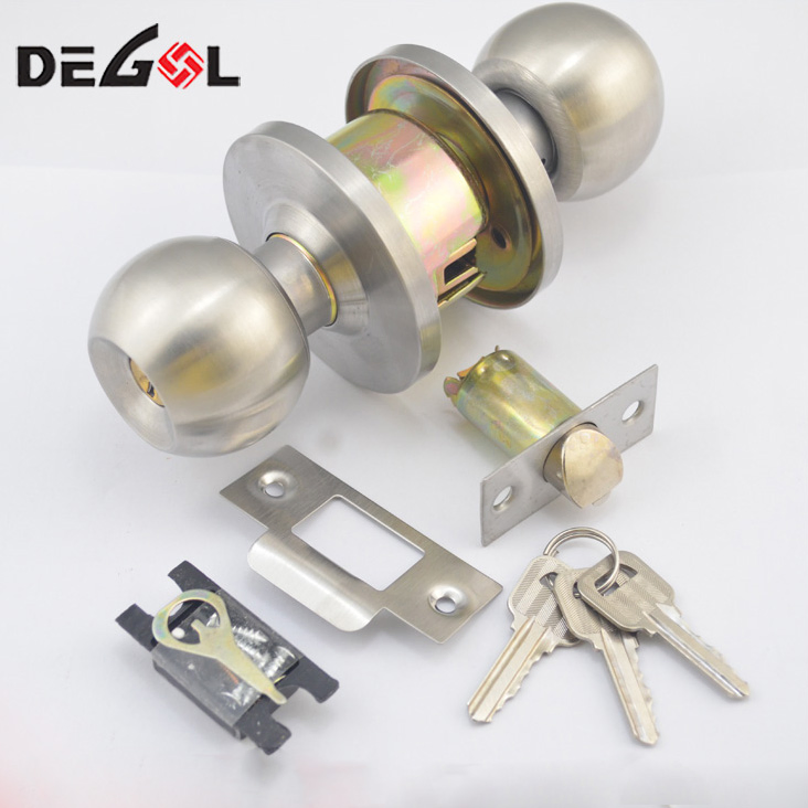 Home Door Gate Single Cylinder Deadbolt Chrome Metal Dead Bolt Door Lock