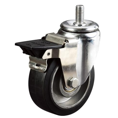 Factory Price for 125mm Industrial Thread Stem Medium Duty Castor Wheel with Brake
