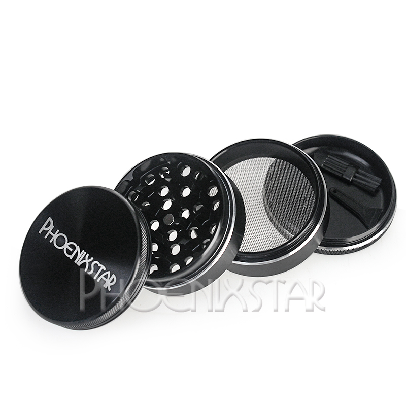 Wholesale Grinder 2.4" and 1.8" in Height Herb Grinder Custom Logo Wooden Handle Smoking Accssory Grinder