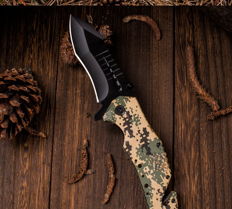 6"Stain Steel Blade Camouflage Color Alumnium Folding Knife Pocket Knife for Outdoor