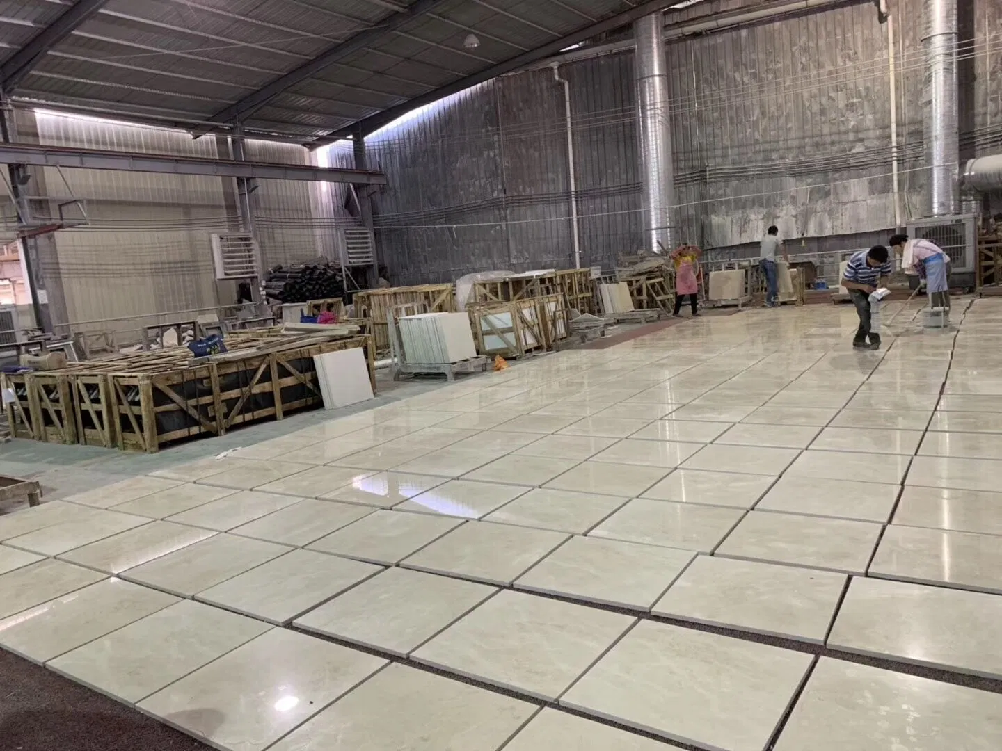 High Quality Polished Crema Marfil Beige Marble Tiles for Wall Cladding