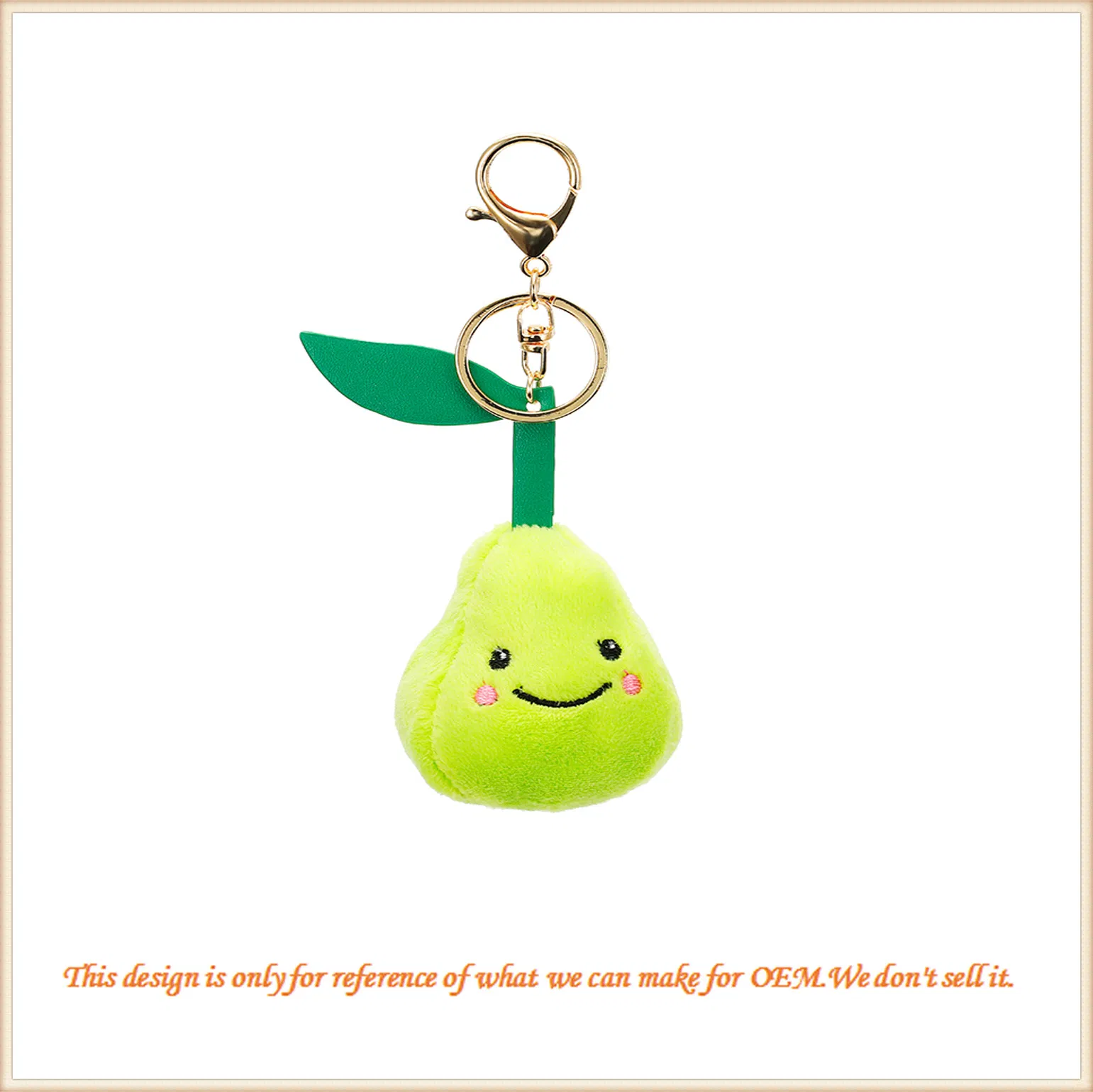 Plush Stuffed Keychain Soft Fruit Toys Cartoon Doll Toy for Bag