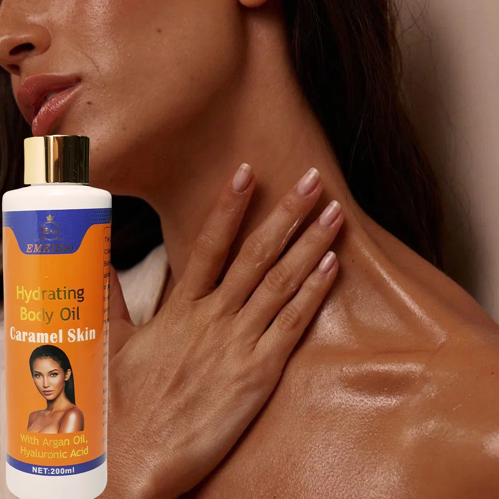Hot Selling Product Caramel Colored Skin Care Oil Brightens The Body Moisturizes The Skin Brightening Body Oil