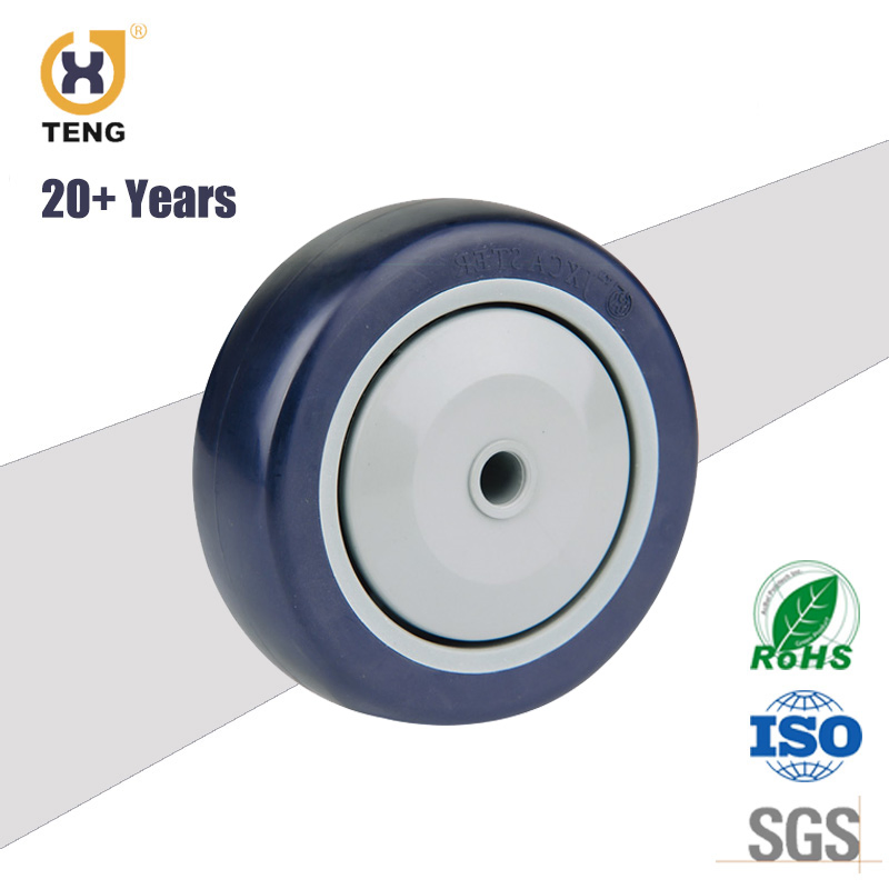 4/5 Inch Supermarket Trolley Wheel Shopping Cart TPE Industrial Caster