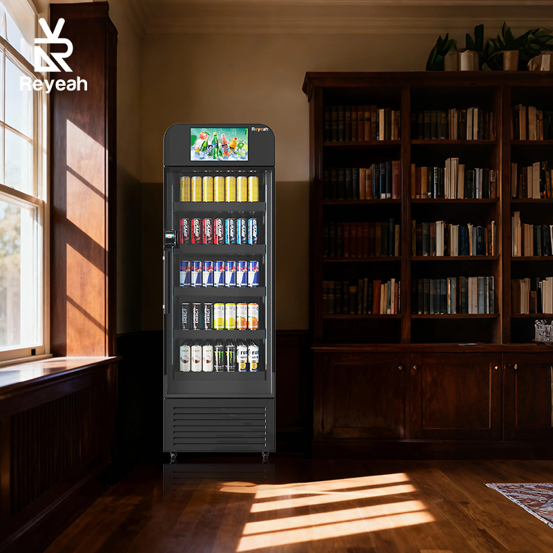 Smart Fridge Vending Machine Drinks and Snack Cool Digital Kiosks Ai Vending Machine Open Door