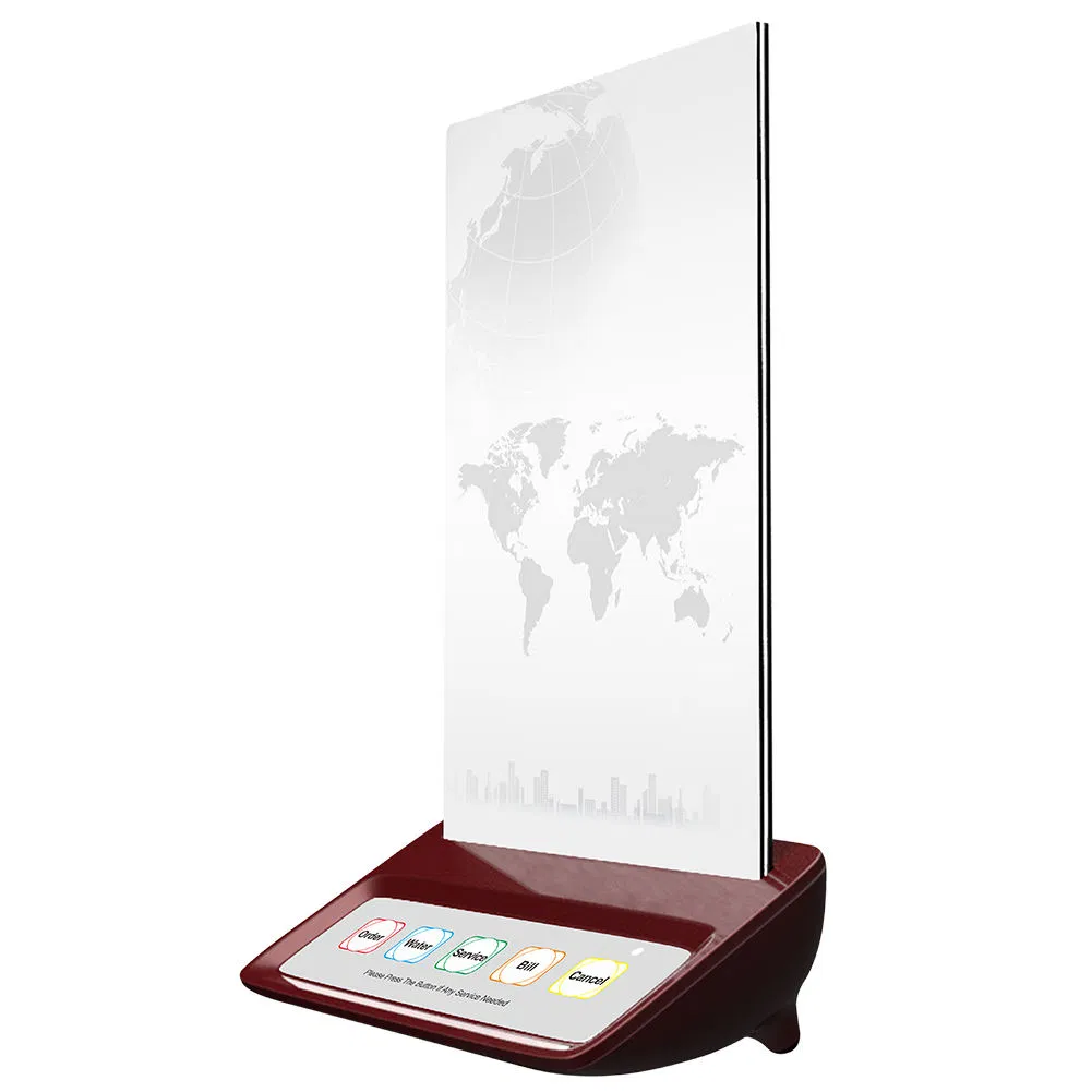 Colorful Restaurant Table Wireless Paging Calling System Call Bell with Menu