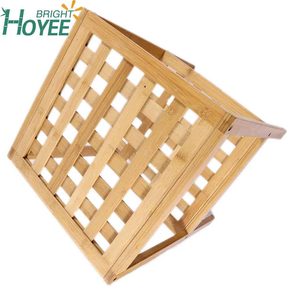 Home Decoration Bamboo Corner Shelf Rack 2-Tier Display Stand
