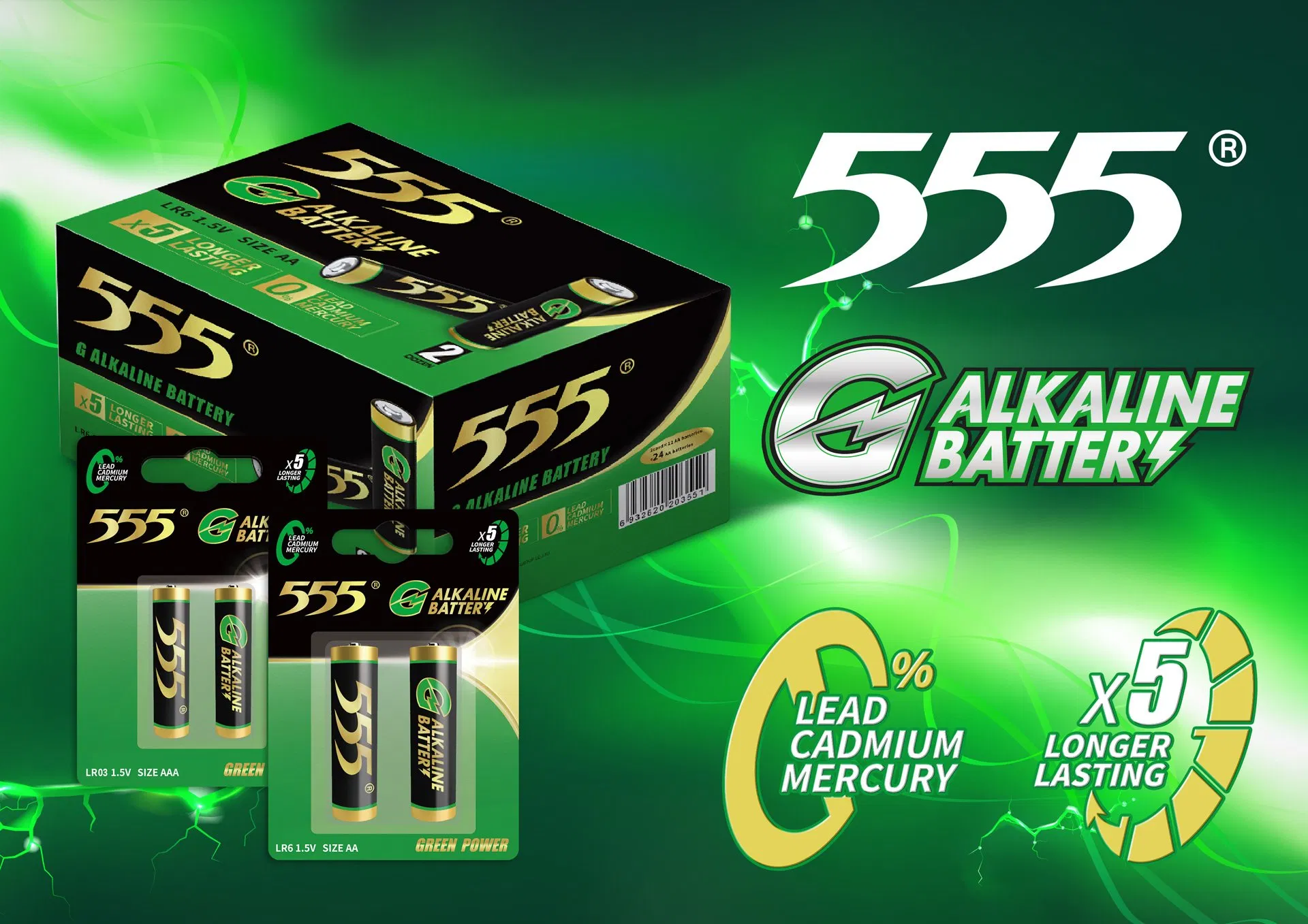 Tiger Head G Alkaline Dry Cell AA Battery Lr6 for Shaver/Camera