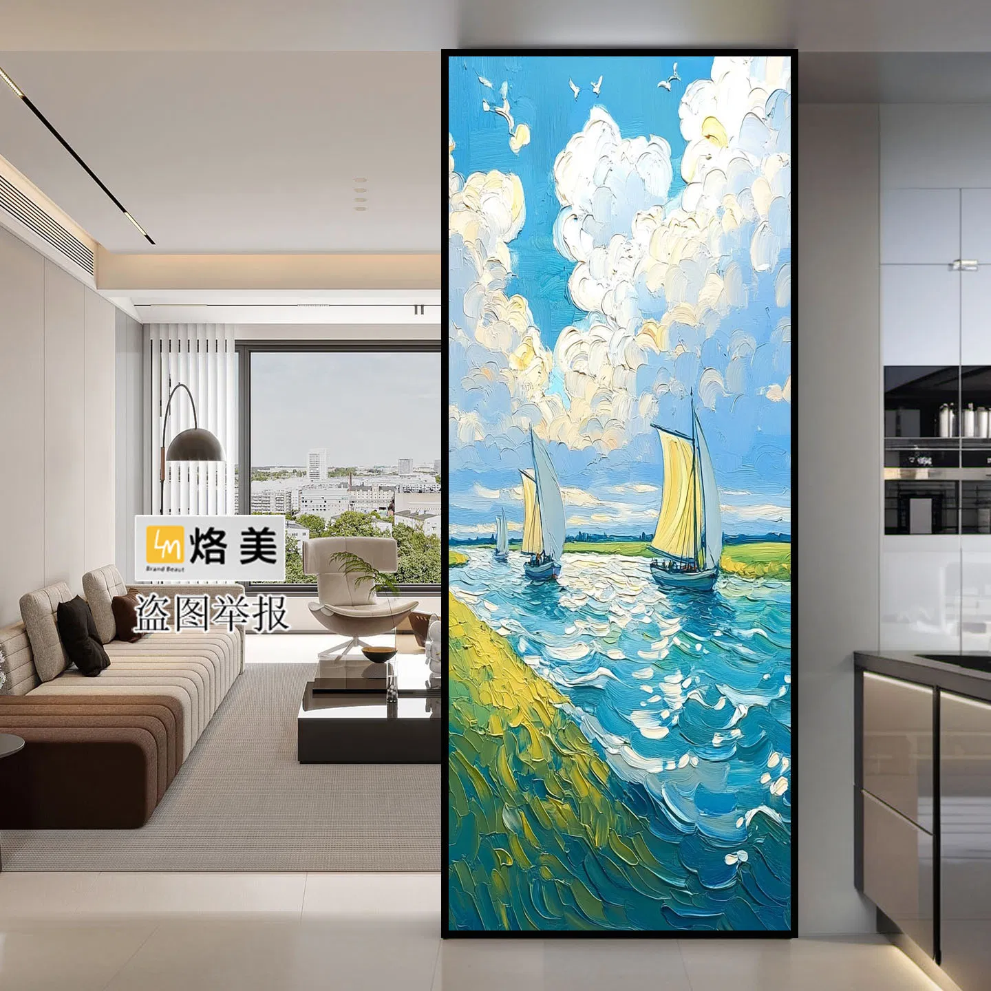 European Painted Art Glassliving Room Partition Wallshower Enclosure Partition