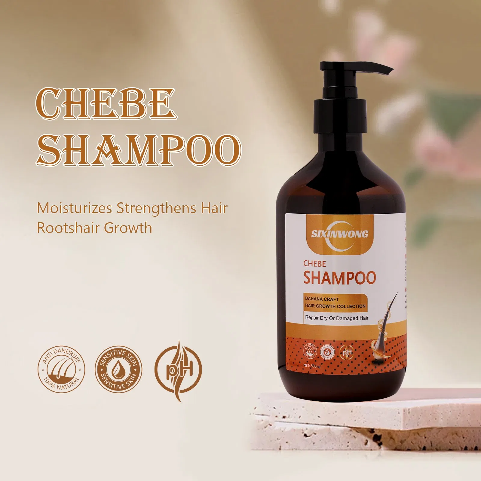 Beauty Cosmetics Chebe Shampoo Hydrating Dry and Damaged Hair Treatment Shampoo