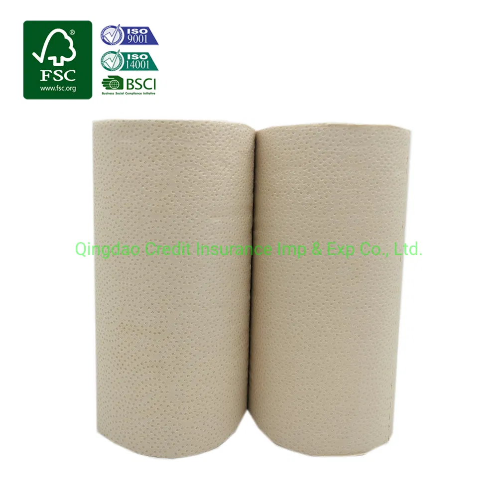 Fsc BSCI Certified Environmentally Friendly, Biodegradable and Compostable Natural Unbleached and White Kitchen Paper Towels