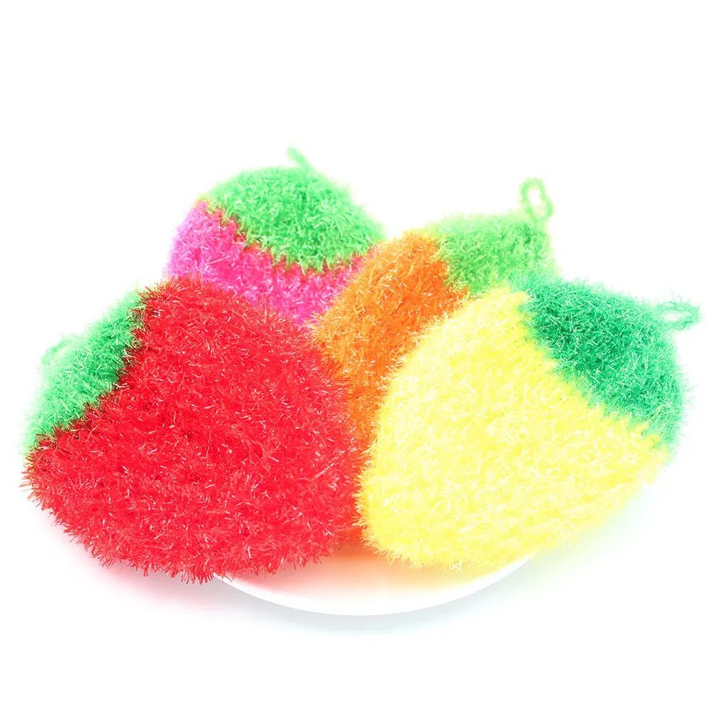 Premium Hand Crochet Non-Scratch Dish Scrubber Handmade Double Layered Durable Dish Towel