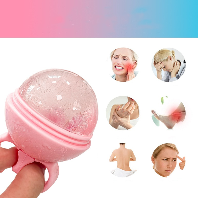 Round Shape Skin Care Beauty Freeze Cooling Facial Ice Roller Face Massager