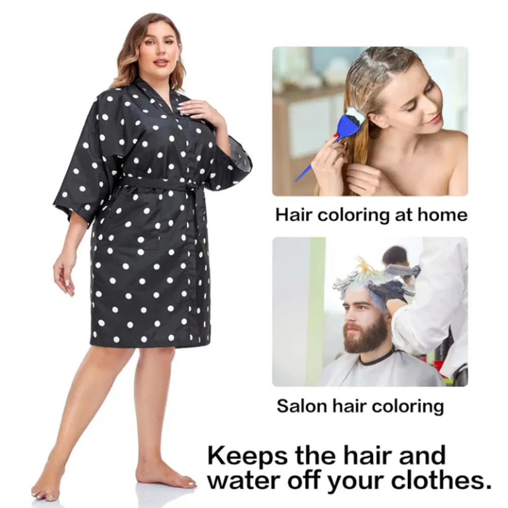 Customized Color Salon Client Smocks Cape Women Barber Haircut Gown