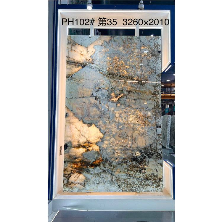 Luxury Stone Backlit Patagonia Quartzite Slab Wall Decor Granite Brazil Quartz Translucent Patagonia Marble