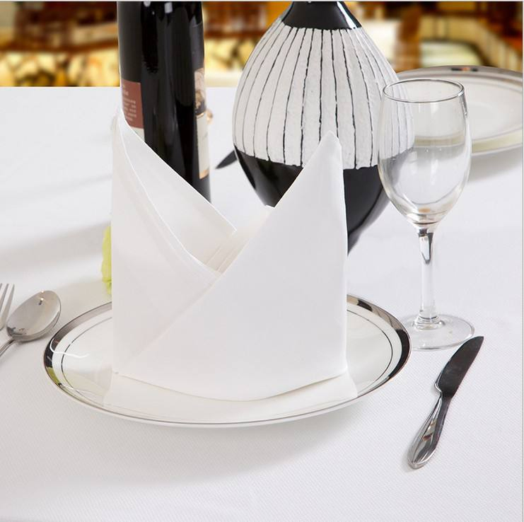 Premium Organic Cotton Satin Band Napkins for Hotels