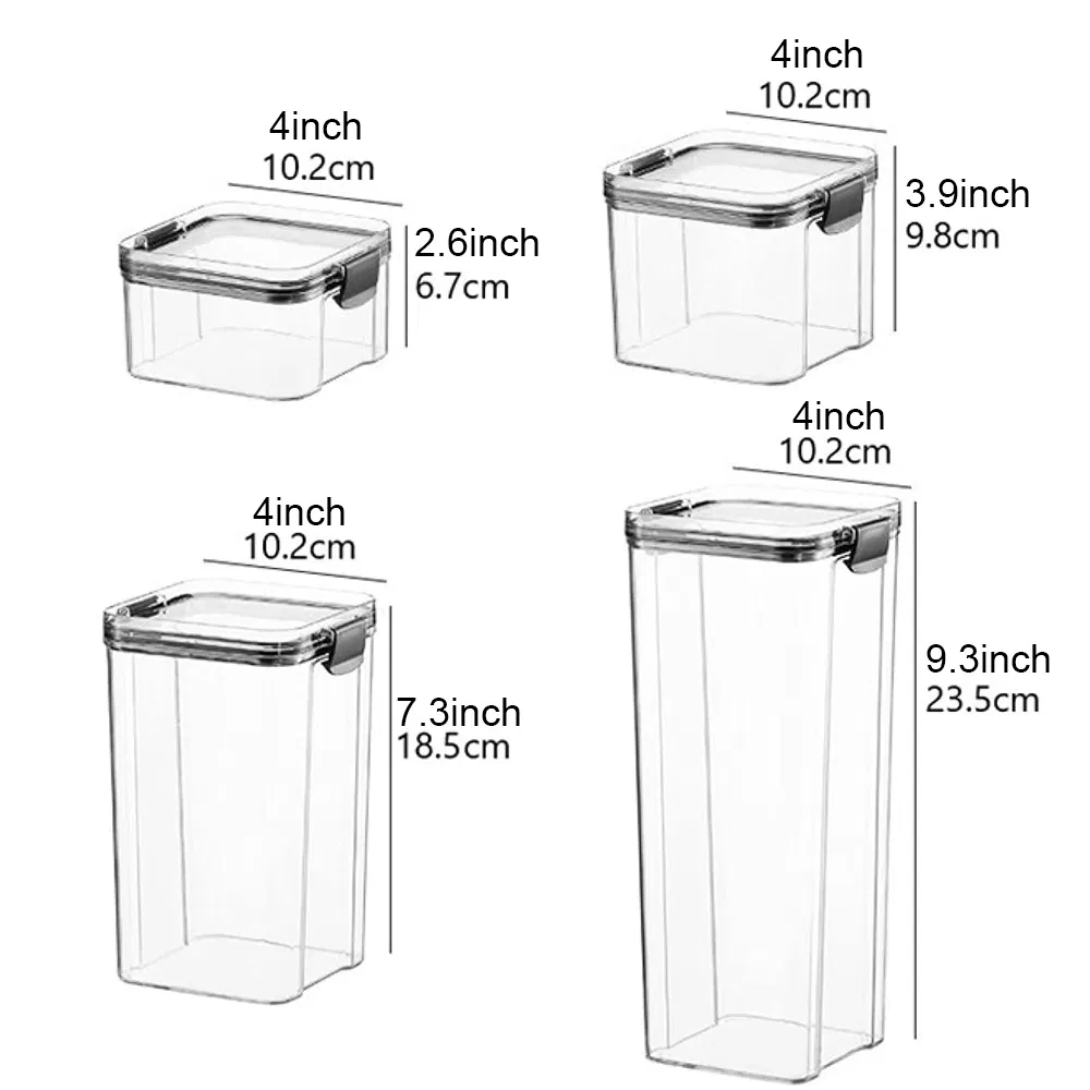 BPA Free Airtight Food Storage Containers Jars for Dry Food with Lids
